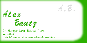 alex bautz business card